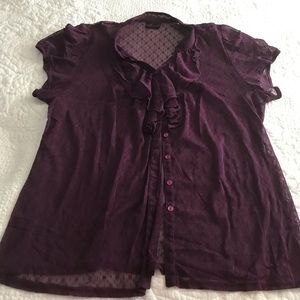 Torrid Button Down Lace Top, size 2